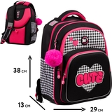 Рюкзак школьный Yes S-91 Cute, черный с розовым (559586) - Pampik - 13