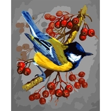 Картина по номерам Santi Синичка 40х50 см - Pampik