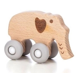 Деревянная игрушка FreeON Слоник на силиконовых колесах (46255) - Pampik - 2