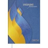 Ежедневник датированный Buromax Ukraine 2024 A5 синий (BM.2128-02) - Pampik
