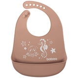 Нагрудник силіконовий Baboo Sea Life cacao (11-019) - Pampik