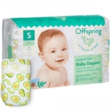 Підгузки Offspring Avocuddle S (3-6 кг) 48 шт. (DP-OI-FAT-S48P-AVO) - Pampik