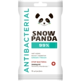 Салфетки влажные для рук и тела Снежная Панда Антимикробные 99.9% Green Fresh, 15 шт. - Pampik