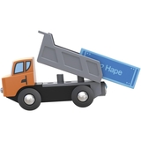 Набір для іграшкової залізниці Hape Підйомний кран та вантажівка (E3715) - Pampik - 4