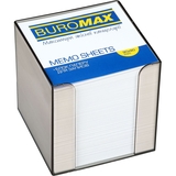 Бокс для бумаги Buromax с белой бумагой 9х9х9 см дымчатый (BM.2290-02) - Pampik