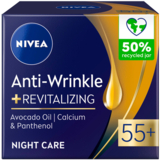 Нічний крем проти зморщок + ревіталізація Nivea Anti-Wrinkle Revitalizing 55+ 50 мл - Pampik