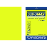 Бумага цветная Buromax Euromax Neon А4 20 листов желтая (BM.2721520E-08) - Pampik