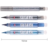 Набор акварельных маркеров Santi Glitter Brush Оттенки синего 3 шт. (390769) - Pampik - 3