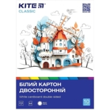 Картон Kite Classic білий двосторонній, A4, 10 аркушів (K-254) - Pampik