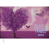 Еженедельник датирован Buromax Romantic 2024 фиолетовый (BM.2810-07) - Pampik