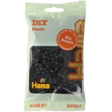 Термомозаїка Hama Набір чорних біо-намистин Midi 5+ 1000 шт. - Pampik