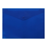 Папка-конверт на кнопке Buromax А4 матовый пластик, синяя (BM.3925-02) - Pampik