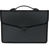 Портфель Buromax на 2 отделения А4 черный (BM.3734-01) - Pampik