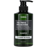 Шампунь для волосся Kundal Tea Tree & Macadamia Deep Cleansing Shampoo Cherry Blossom проти лупи з ароматом вишневого цвіту натуральний 500 мл - Pampik