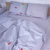 Простирадло MirSon Бязь 17-4754 Benvenuto 110х160 см світло-сіре (2200008937393) - Pampik - 2