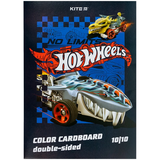 Картон цветной Kite Hot Wheels, А4, двухсторонний, 10 листов (HW24-255) - Pampik