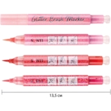 Набор акварельных маркеров Santi Glitter Brush Оттенки красного 3 шт. (390768) - Pampik - 2