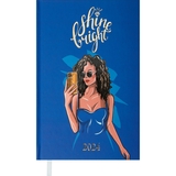 Щоденник датований Buromax Women 2024 A6 синій (BM.2551-02) - Pampik