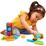 Конструктор-брістл Battat Lite Bristle Blocks Будівельник 36 деталей (BT3099Z) - Pampik - 7