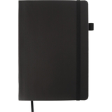 Блокнот діловий Buromax Logo2U Brief А5 96 арк. в крапку обкладинка штучна шкіра чорний (BM.295304-01) - Pampik