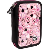 Пенал Yes My Heart HP-01 твердый двойной розовый с черным (533554) - Pampik