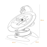 Крісло-гойдалка Lionelo Mell Grey Stone, сірий - Pampik - 16