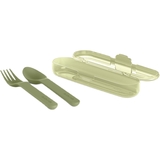 Набір столових приборів Suavinex Go natural у футлярі, зелений (401507) - Pampik