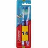 Зубная щетка Colgate Extra Clean Эксперт чистоты 2 шт. фиолетово-синий - Pampik