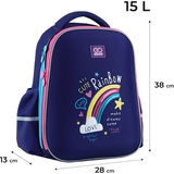 Рюкзак GoPack Education напівкаркасний GO24-165M-1 Cute Rainbow - Pampik - 3
