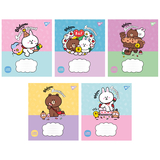 Набор тетрадей Yes Line Friends. Sweetieland А5 в косуюю линию 12 листов 25 шт. (766935) - Pampik