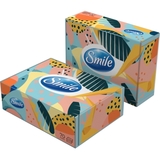 Серветки косметичні тришарові Smile білі 70 шт. в асортименті - Pampik