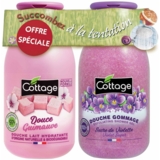 Набор Cottage Sweet Marshmallow & Violet молочко для душа 250 мл и гель-эксфолиант 270 мл - Pampik