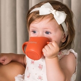 Тренувальна чашка BabyOno з ручками 120 мл персикова (1463/07) - Pampik - 3