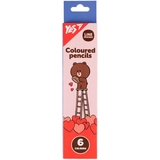Олівці кольорові Yes Line Friends. Choco, 6 шт. (290726) - Pampik
