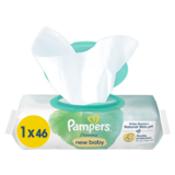 Дитячі вологі серветки Pampers Harmonie New Baby, 46 шт. - Pampik