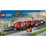 Конструктор LEGO City Трамвай і вокзал у центрі міста, 811 деталей (60423) - Pampik