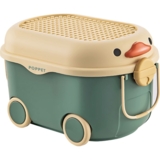 Многофункциональный ящик для хранения игрушек Poppet Утенок Грин на колесах, большой (PP-001G-L) - Pampik