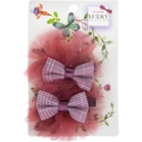 Заколки для волосся Lukky Бантики рожеві 2 шт. (T18542) - Pampik