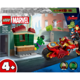 Конструктор LEGO Super Heroes Marvel Железный Человек на мотоцикле и Халк, 68 деталей (76287) - Pampik