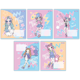 Набір зошитів 1 Вересня Pretty girl А5, в лінію, 12 аркушів, 25 шт. (767221) - Pampik