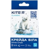 Крейда біла Kite Classic кругла 12 шт. (K-079-12) - Pampik