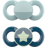 Пустышка ортодонтическая Dentistar, для мальчика, с 6 месяцев, 2 шт - Pampik