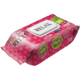 Вологі серветки Relax із клапаном, 120 шт. - Pampik