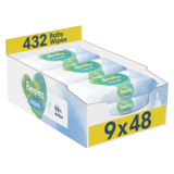 Дитячі вологі серветки Pampers Harmonie Aqua, 432 шт. (9 уп. по 48 шт.) - Pampik