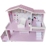 Игрушечный домик деревянный FreeON розовый (47290) - Pampik - 6