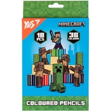 Цветные карандаши Yes Minecraft. Heroes двухсторонние 18 шт. 36 цветов (290750) - Pampik
