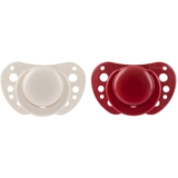 Пустышка Chicco Physioforma Air, силикон, 6-16 месяцев, 2 шт., розовый с красным (75033.33) - Pampik