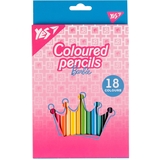 Карандаши цветные Yes Barbie, 18 шт. (290735) - Pampik