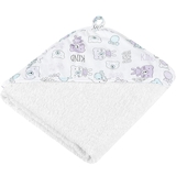 Уголок махровый Home line тедди 90х90 см белый с сиреневым и бирюзовым (179692) - Pampik