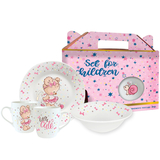 Набір дитячого посуду GGP Teddy Girl порцеляна 3 предмети (76001662) - Pampik - 2